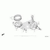 Схема узла: Коленчатый вал & Поршень для Honda CRF150 CRF150R