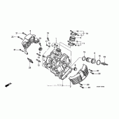 Схема вузла: Головка циліндра (fr.) Для Honda VT1100 Shadow Aero