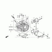 Схема вузла: Головка циліндра для Honda CRF125 CRF125F