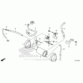 Схема вузла: Система вентиляції бака для Honda CRF250 CRF250RL Rally