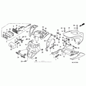 Схема узла: Заднее крыло 1 для Honda CBR1000 CBR1000RR Fireblade