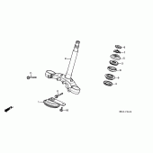 Схема узла: Рулевая траверса для Honda CBR600 CBR600F Hurricane