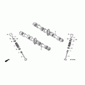 Схема вузла: Шток & Клапан для Honda CB1300 Super Four