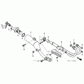 Схема вузла: Вихлопна система для Honda XR250