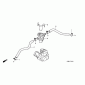 Схема вузла: Система вентиляція картера для Honda VT125 Shadow