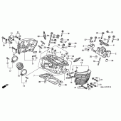 Схема узла: Головка цилиндра (REAR) для Honda VT750 Shadow A.C.E.