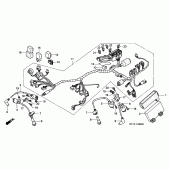 Схема узла: Wire harness/ ignition coil (1) для Honda XRV750 Africa Twin