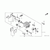 Схема вузла: Parking гальмівний супорт для Honda FSC600 Silver Wing