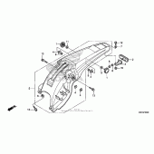 Схема вузла: Заднє крило для Honda CRF450 CRF450X