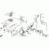 Схема узла: Топливный бак для Honda CB1000 CB1000F