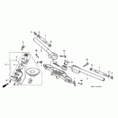 Схема вузла: Верхня траверса і Кліпон керма для Honda CBR1000 CBR1000F