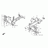 Схема узла: Подножки для Honda ST1100 Pan-European Police