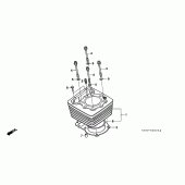 Схема вузла: Циліндр для Honda XR250