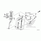 Схема узла: Задний тормозной цилиндр для Honda ST1300 Pan-European Police