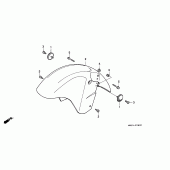 Схема узла: Переднее крыло для Honda CBR1000 CBR1000F