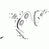 Схема вузла: Ланцюг ГРМ & Натяжник & Заспокоювач для Honda CBR600 CBR600F Smokin Joe s Edition