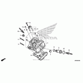 Схема вузла: Передня головка циліндра для Honda VT1300 Sabre