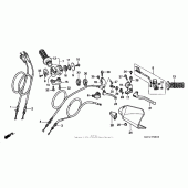 Схема вузла: Пульт управління рульовой для Honda XR400