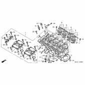 Схема узла: Головка цилиндра для Honda CBR1000 CBR1000RR Fireblade