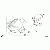 Схема вузла: Сидіння (1) для Honda VT750 Shadow Aero