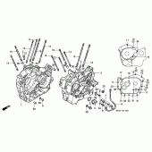 Схема вузла: Картер двигуна для Honda VT1100 Shadow