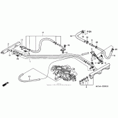 Схема узла: Throttle body (tubing) для Honda GL1800 Gold Wing