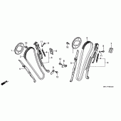 Схема вузла: Ланцюг ГРМ і Натяжитель і Успокоитель для Honda XRV750 Africa Twin