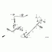 Схема узла: Педаль(Лапка) для Honda RVT1000R RVT RC51