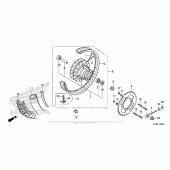 Схема вузла: Заднє колесо для Honda CRF125 CRF125F