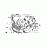 Схема узла: Фара (1) для Honda GL1500 Gold Wing Aspencade