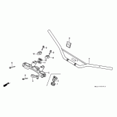 Схема вузла: Верхня траверса і Кліпон керма для Honda XR600