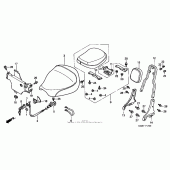 Схема узла: Сиденье для Honda GL1500 Valkyrie Deluxe