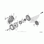 Схема узла: Привод стартера для Honda CTX1300