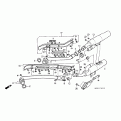 Схема вузла: Вихлопна система для Honda VT1100 Shadow