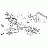Схема узла: Ветровое стекло (GL1500SES/SET) для Honda GL1500 Gold Wing Special Edition