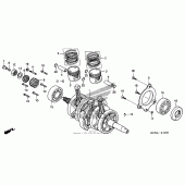 Схема вузла: Колінчастий вал & Поршень для Honda CMX250 Rebel