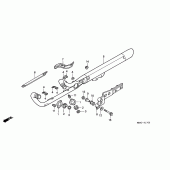 Схема узла: Выхлопная система для Honda VT750 Shadow A.C.E.