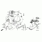 Схема вузла: Паливний бак / паливний насос для Honda CBF1000