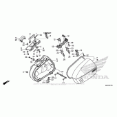 Схема вузла: Saddlebag для Honda ST1300 Pan-European Police