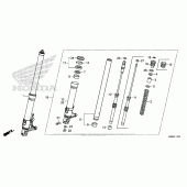 Схема вузла: Вилка передньої осі для Honda VFR800 Interceptor