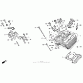 Схема вузла: Передня головка циліндра для Honda VT600 Shadow VLX Deluxe