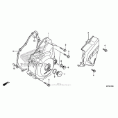 Схема вузла: Ліва кришка картера для Honda CRF250 CRF250L