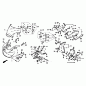 Схема узла: Upper cowl (1) для Honda CBR900RR CBR929RR Fireblade