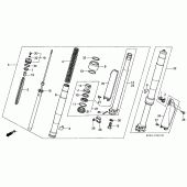 Схема узла: Вилка передней оси для Honda CR250