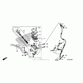 Схема вузла: Передній гальмівний циліндр (vt1300cs) для Honda VT1300 Sabre