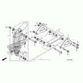 Схема вузла: Задній амортизатор для Honda CBR1000 CBR1000RR (ABS) Fireblade