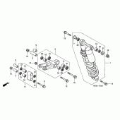 Схема вузла: Задня підвіска для Honda XL650 Transalp