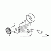 Схема вузла: Генератор для Honda FSC600 Silver Wing