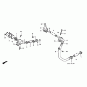 Схема узла: Water pump/термостат для Honda VFR750F VFR750R (RC30)