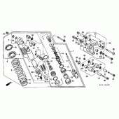 Схема вузла: Задній амортизатор для Honda XR400